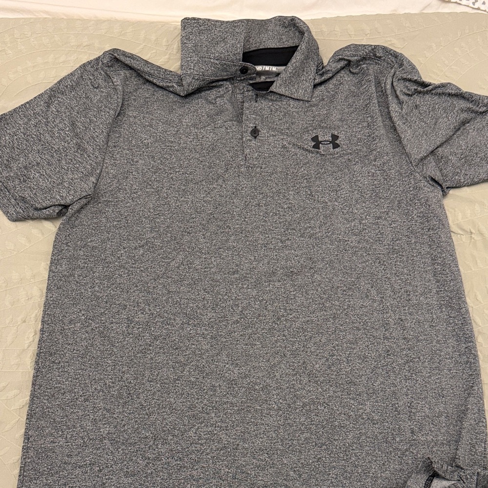 Under Armour Men's Heather Gray Polo Shirt